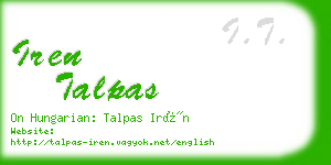 iren talpas business card